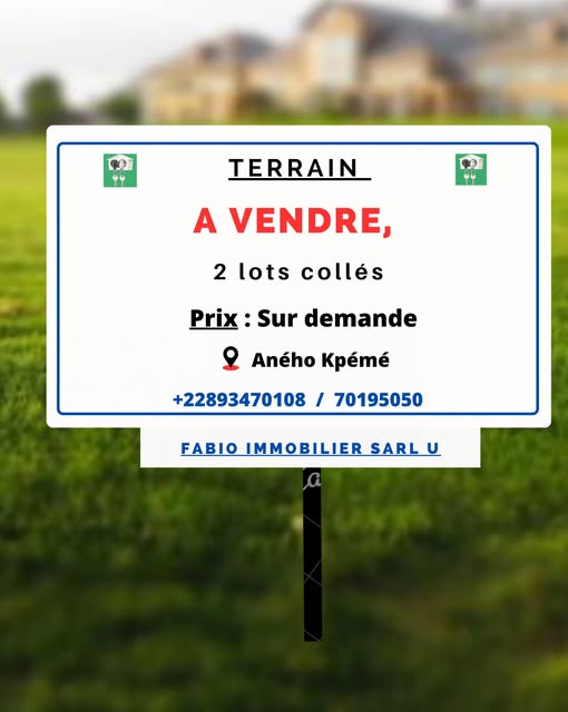 Terrain à vendre à Aného Kpémé
